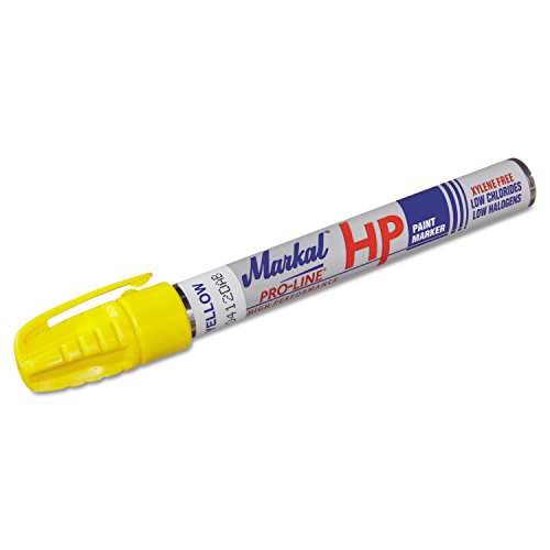 Markal - MARCADOR AMARILLO DE PINTURA LÍQUIDA DE ALTO RENDIMIENTO (CAJA 12 UNIDADES)