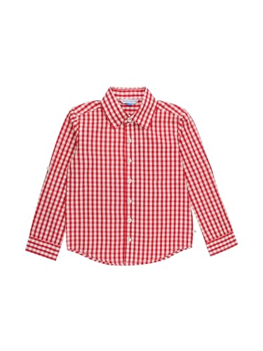 Image of RUGGEDBUTTS Boys Solid Cotton Long Sleeve Button Down Shirt with Button Tabs