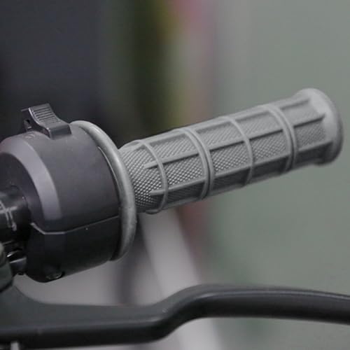 Image of BELOMI Motorcycle Hand Grips, 2PCS 7 /8 inch 22mm 24mm Non-Slip Soft Rubber Handlebars, Comfortable Motorbikes Handle Replacement Protection Accessories, Universal for Dirt Bike, Off Road, ATV(Gray)