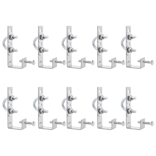 Image of Solar Panel Cleaning Hanger Clamp 1 /2 Inch, Galvanized Material, Easy Installation, Fits All Solar Panel Frames, Durable Support for Plumbing Pipes and Efficient Cleaning ((Pack of 10))