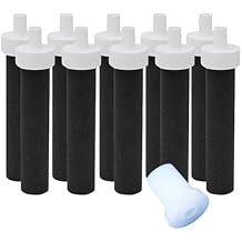 Water Replacement Filter for Bottle,Compatible with Brita BB06,fit Brita Hard sided,Sport and Stainless Steel Bottle 10PCS,with 1PCS Bite Valve. With Bite Valve