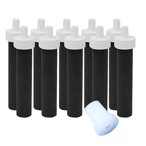 Molgoc Water Replacement Filter for Bottle,Compatible with Brita BB06,fit Brita Hard sided,Sport and Stainless Steel Bottle 10PCS,with 1PCS Bite Valve. (With Bite Valve)