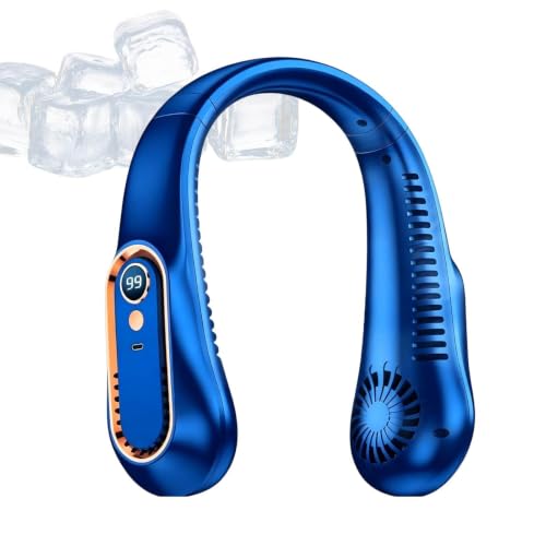 Ventilador de cuello portátil recargable de 1200mAh para viaje 2