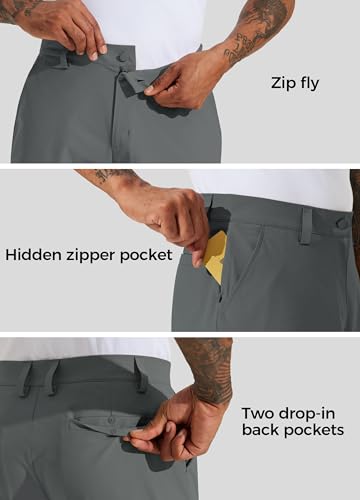 Willit Shorts de golfe masculinos shorts de trabalho stretch de secagem rápida shorts atléticos para