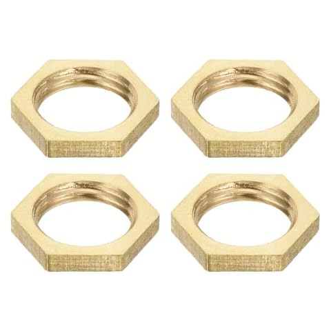 sourcing map G1/4 Brass Lock Nut 4Pcs Cover