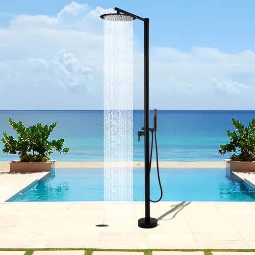 AYWSTC Freestanding Outdoor Shower - Outside Shower for Backyard Garden, Swimming Pool, Beach Courtyard - Outdoor Shower Kits with 10