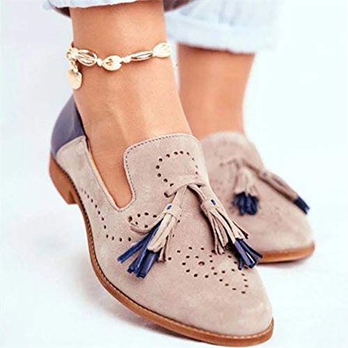 JITUUE Ladies Bullock Carved Fringe Casual Hollow Shoes3