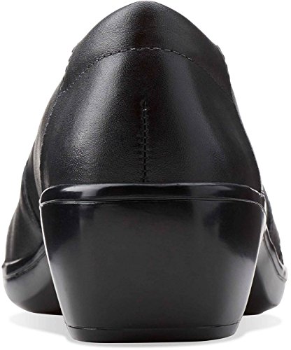 Clarks Clarks womens May Marigold Slip On Loafer, Black Leather, 6 Wide US