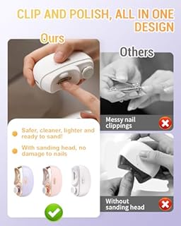 Electric Nail Clipper, 2026 New 2 in 1 Automatic Nail Trimmer with Polishing, 2-Speed Adjustable, Multifunctional Nail Trimmer for Seniors, Kids, Adults (White)