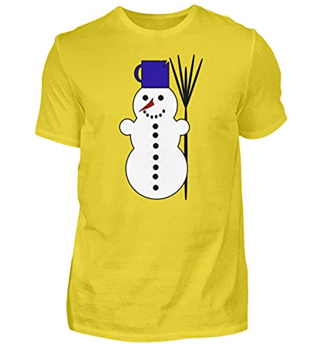 T-shirt pour homme bonhomme de neige or taille M vêtement hiver