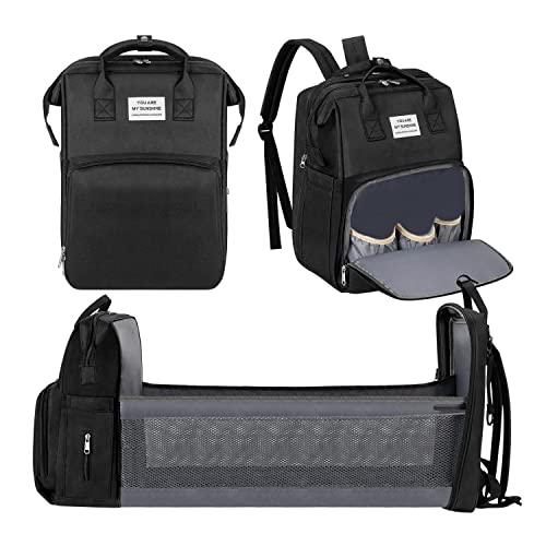 Image of MYMYTE Diaper Bag Backpack, Large Baby Diaper Bags for Boys Girls, Multifunction Portable Waterproof Travel Back Pack for Moms Dads, Baby Registry Search