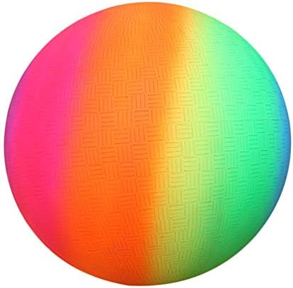 LIOOBO 2pcs Dodgeball Playground Ball Children Rainbow Balls Sports Ball Kickballs Flaping Balls Toy for Indoor Outdoor Playground Activities 22cm