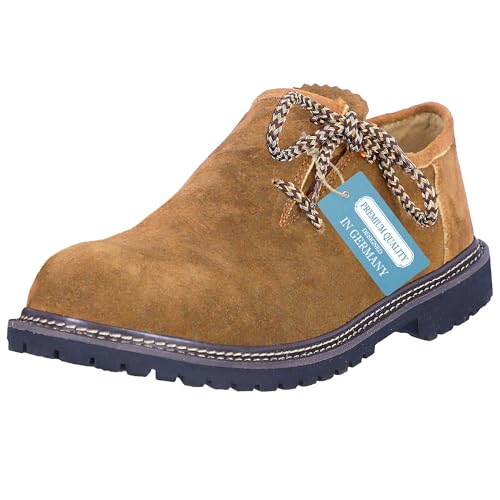 Steigenhöfer Men's Traditional Shoes - Haferl Shoes for Men - Florian - Genuine Suede - Optimal Fit and Traditional Design - Genuine Leather Men's Shoes for Oktoberfest and Celebrations