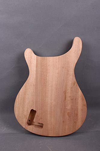 Unfinished Guitar Body Mahogany Maple Cap Semi-Hollow Diy Electric Guitar #T16 #TOP1