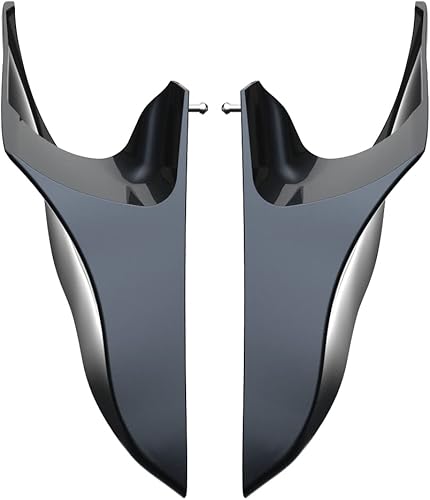 Miniatura 443 de Advanblack Barracuda - Cubiertas laterales estiradas plateadas (brillantes), paneles extendidos para Harley Touring Street Glide Road Glide Electra