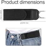 2pcs Ceintures sans boucle, sans boucle Ceinture invisible sans boucle pour pantalons avec crochet en métal Tactica Boucles latérales élastiques sans boucles pour femmes Hommes Travail quotidien d'usure (noir)