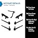 TRQ Front Driver & Passenger Side Steering Kit Idler Arm & Bracket Assembly Tie Rod Tie Rod Adjusting Sleeve Compatible with 1982-1992 Chevrolet Camaro Pontiac Firebird