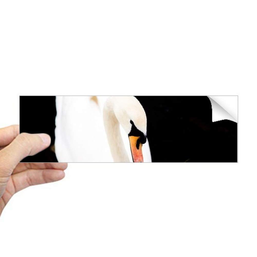 Autocollant rectangulaire ordinateur portable cygne blanc Premium