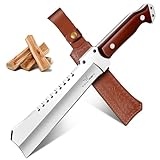 TAN REN Heavy Duty Machete mit Scheide, Survival Messer zum Schneiden von Bäumen und Gartenarbeit, Full Tang Jagdmesser Feststehende Klinge mit Holzgriff, Outdoor Messer zum Hacken, Clearing Brush