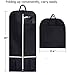 SLEEPING LAMB 60'' Gusseted Garment Bags for Travel Breathable Dress Bags for Gowns Long with Two Mesh Pockets, Black