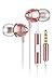 Produktbild In-Ear-Kopfhörer mit Mikrofon, 3,5 mm Hybrid-Dual-Treiber, HiFi-Sound, Freisprecheinrichtung, Metall-Ohrhörer mit Geräuschunterdrückung, ausgewogenes Armature (Roségold)