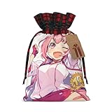 ギフトバッグ ウマ娘 ハルウララ 巾着袋 ラッピング袋 引きひも袋 収納袋 保存袋 小分け袋 おしゃれ 大容量 軽量 多用途 巾着ポーチ 包装袋 トラベルポーチ 小物入れ 折りたたみ 人気 誕生日 プレゼント 21*30cm