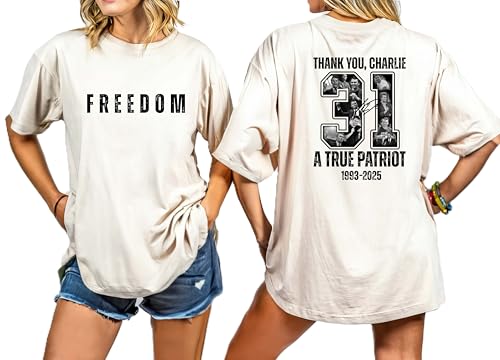 Freedom Charlie Kir.k Patriot 31 Tshirt, Charlie Kirk t-Shirt, Charlie Kir.k tee, Justice for Charlie Kir.k Shirt, Charlie Kir.k Quote Shirt Freedom Multicolor