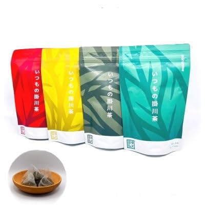 いつもの掛川茶4種類 ティーバッグ飲み比べセット 深蒸し煎茶・抹茶入り玄米茶・ほうじ茶・和紅茶