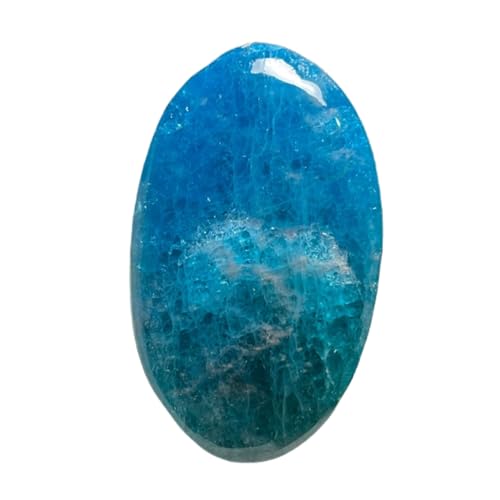 Apatite bleu cabochon 44x26x5mm pour bague collier et loisirs créatifs