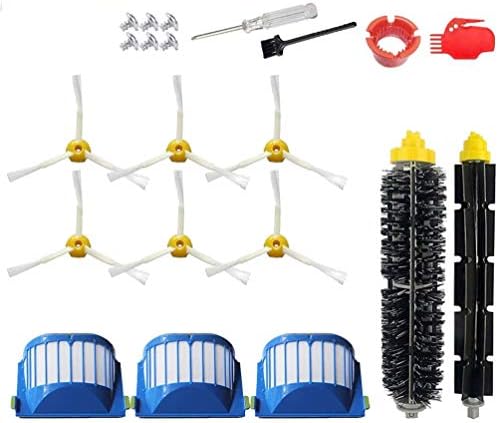 Accessories for iRobot Roomba 600 Series 675 677 692 671 694 691 614 615 635 676 670 645 655 690, 500 Series 595 585 564 552 Replacement Parts Include 3 Filter, 6 Side Brush, 1 Bristle Brush