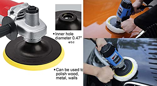 Image of DIY Crafts Backer Pad Only for Your Polishing Kit /Set Car Motorbike Care High Gross Wax Polishing Buffing Pad Car Polishing Buffer Drill Adapter Connector Drill (4X, 6 inch inch Backer Pad Only)