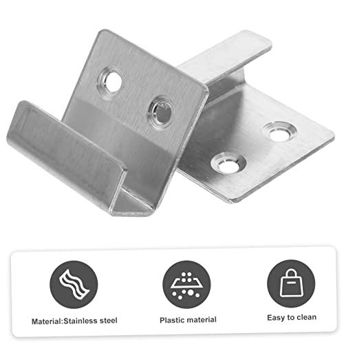 Image of 10pcs Tile Pendant Frameless Picture Frame Black Hardware Heavy Duty Clothes Rack Mirror Wall Mount Brackets Plate Hangers Steel Tile Bracket Frame Picture Frame Corner Fasteners