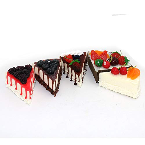 image for Nice purchase Fake Slice Cake Fake Food Bakery Shop Cake Display Model