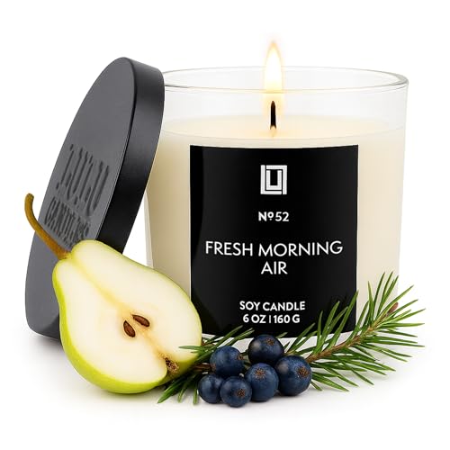 Lulu Candles | Fresh Morning Air | Luxury Scented Soy Jar Candle | Hand Poured in The USA | Highly Scented & Long Lasting (6 Oz.)