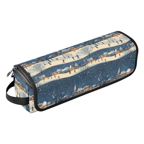 Bolsa de viaje resistente al calor Night with Happy Marble para herramientas de cabello como planchas y rizadores, organizador portátil miniatura 1