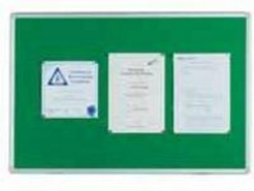 Q-Connect Notice Board 900x600mm Aluminium Green
