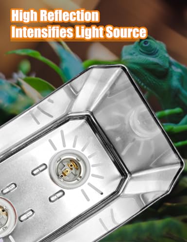 Lurmmue NJ-34 Dual Reptile Light Fixture, 8.1'' Reptile Lamp Fixture thumb #2