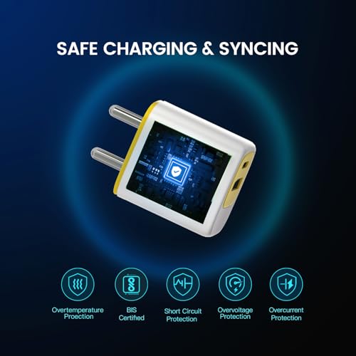 Image of DeperAI 25W 2-in-1 Fast Charger[MFi-Certified], Compatible with iPhone, Samsung, Oppo, Vivo, iPad, and Others, Wall Adapter GaN III PD3.0 Charger, Supports UFCS(Yellow)