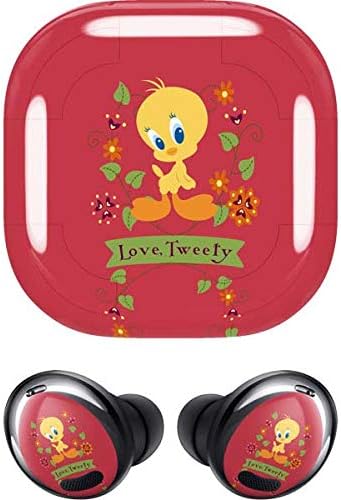 Skinit Decal Audio Skin Compatible with Samsung Galaxy Buds Pro - Officially Licensed Warner Bros Tweety Embroidered Design