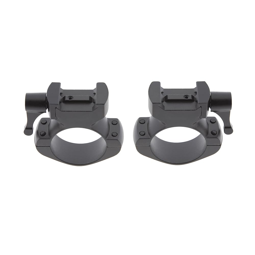 Anillas Desmontables de Acero 30 mm Liberación Rápida 4 Tornillos Carril Weaver Picatinny
