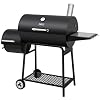 Royal Gourmet CC1830M 30 Inch Barrel Charcoal Grill with Offset Smoker Warming Rack Outdoor BBQ Grill with 811 Sq In Cooking Space for Backyard Patio and Parties Black