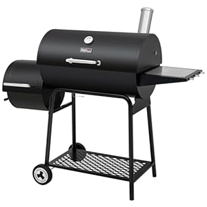   Royal-Gourmet-CC1830M-30-Inch-Barrel-Charcoal-Grill-with-Offset-Smoker-Warming-Rack-Outdoor-BBQ-Grill-with-811-Sq-In-Cooking-Space-for-Backyard-Patio-and-Parties-Black