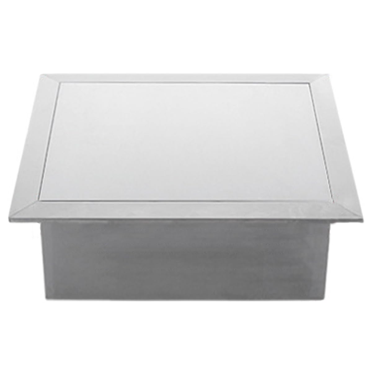 Recessed bin lids, Square Waste Chute Lid Embedded Type Trash Can 304 Stainless(Silver)