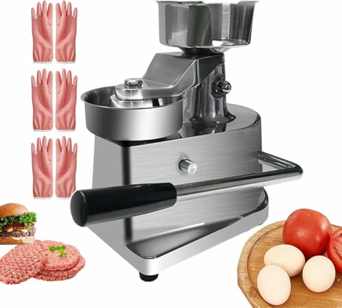 Prensa Comercial para Hamburguesas: Prensa Manual con múltiples bandejas para Preparar Tus propias Hamburguesas. Ideal para Asar y Preparar Alimentos. Herramienta de Cocina Robusta.