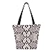 Peau de serpent différente 11 × 7 × 13 pouces lavable à la machine en polyester robuste sacs fourre-tout sac fourre-tout réutilisable pliable pour les femmes travaillent pour le shoppin