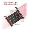 LINKUP PCIE 5.0 Riser Cable | for Vertical GPU Mount | Right Angle | Graphics Card GPU Ready | Usable with PCIe 4.0 & RX 9070/ RTX5090 | 6cm (Total Length: 10cm)