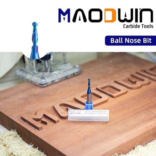 Image of CNC Spiral Router Bits (5, Ball Nose - 1 /8 inch Dia - 2 inch OAL)
