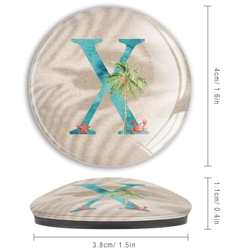 Aimants de réfrigérateur initiale en verre lot de 4 pour tableau blanc - 3