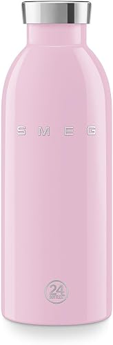 Smeg 18/8 Stainless Steel Insulated Water Bottle, 500 ml Capacity, Pink