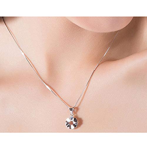 TXXMM Sterling Silver Niche Clavicule Chaîne Simple Tempérament Bijoux, Cadeau de la fête des mères, Cadeau d'anniversaire de Mariage et Cadeau d'anniversaire (Size : Chain Length 40cm) – vue 6
